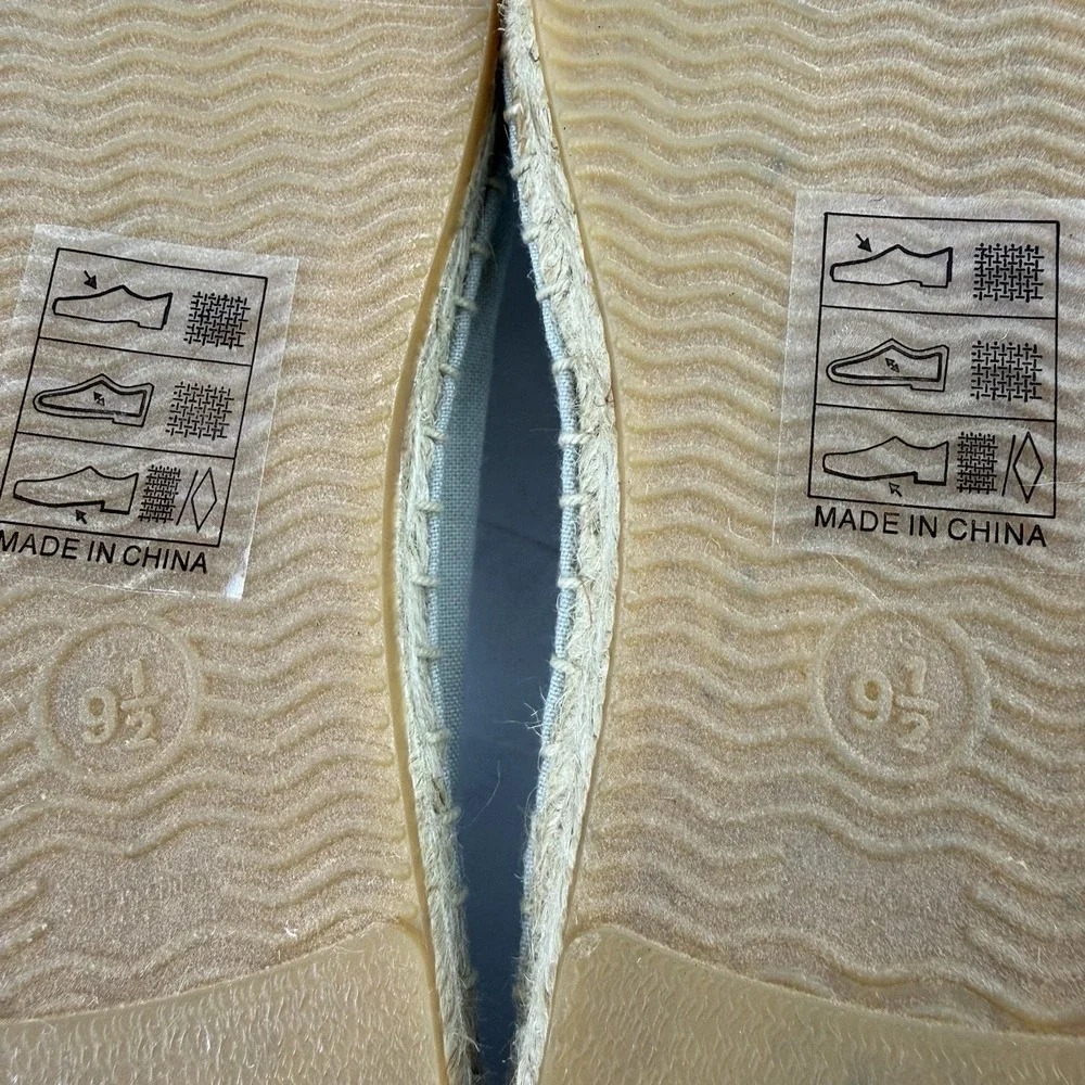 Soludos Espadrille Shoes 9.5  Flamingo Pink Gray Canvas Slip On Womens Brand New